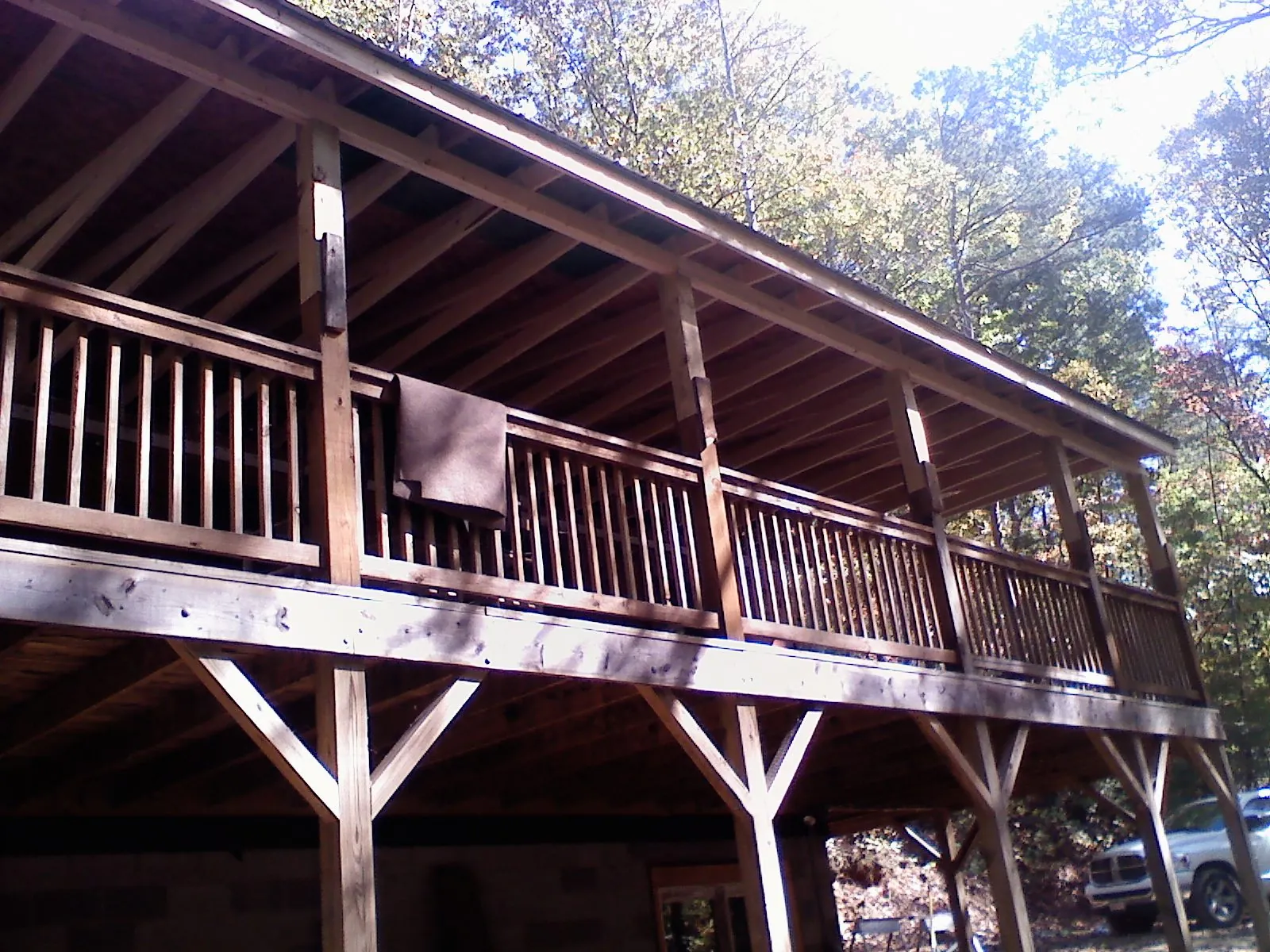 Timber framing under a new elevated porch and deck — Roof Leak Repair in Munster by Roofing Brothers